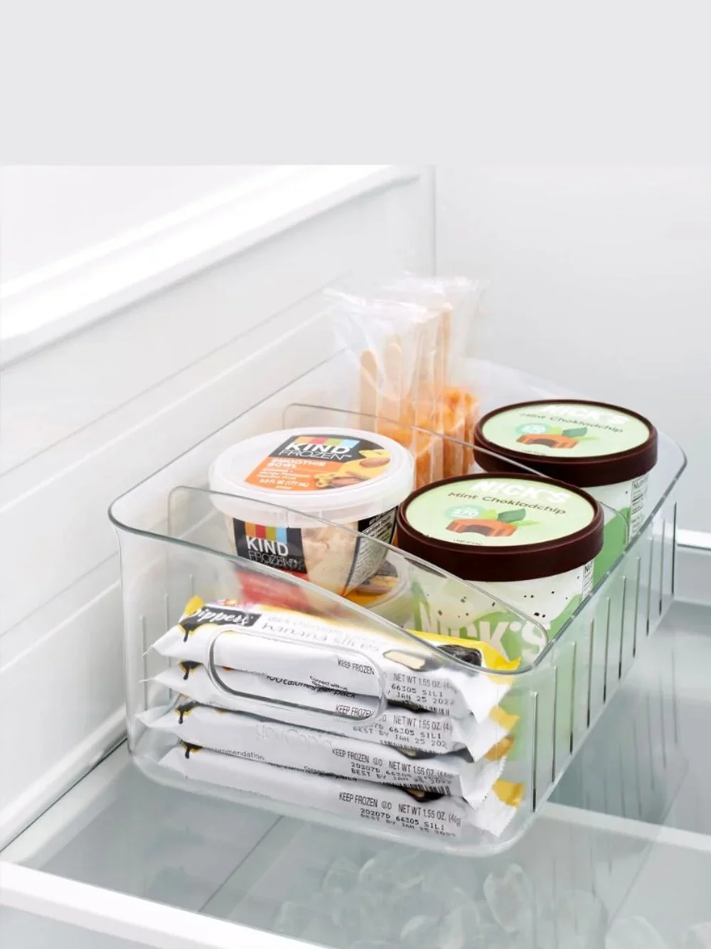 Freezer Organizer BPA-Free with Adjustable Dividers and Handle NWOT